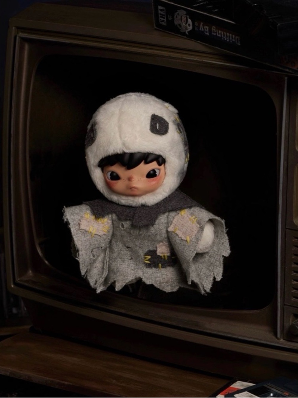 POP MART Hirono After Dark Blind Box Plush Pendant - Drifting By 👻🖤🩶 Sealed